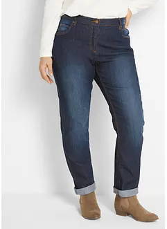 Jean droit taille mi-haute, extensible, bonprix