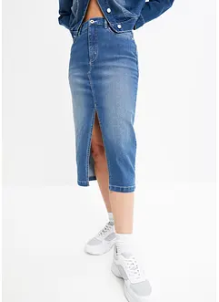 Jupe en jean taille mi-haute, bonprix