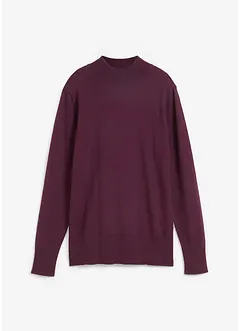 Pull basique en maille fine à col montant, bonprix