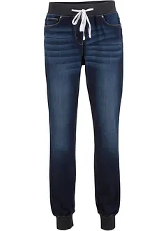 Jean Boyfriend extensible à empiècement taille côtelé, bonprix
