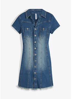 Robe en jean boutonnée, bonprix