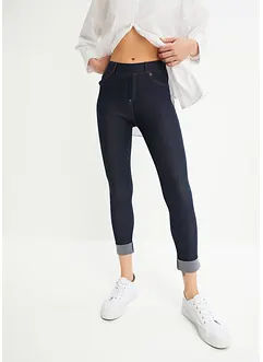 Legging aspect jean en coton mélangé, bonprix