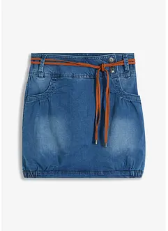 Jupe en jean avec ceinture, bonprix