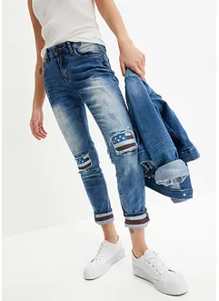 Jean Skinny avec détail drapeau, bonprix