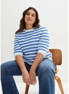 T-shirt en maille, manches coudes, bonprix