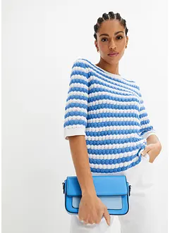 T-shirt en maille, manches coudes, bonprix