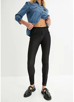 Legging aspect jean avec bas de jambes zippés, bonprix