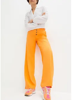 Pantalon palazzo en lin mélangé, bonprix