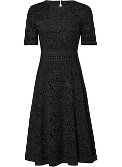 Robe en dentelle avec empiècement crochet, bonprix