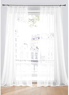 Lot de 2 voilages unis, bonprix