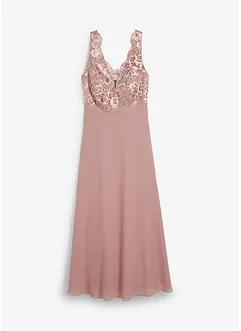 Robe longue brodée de sequins, bonprix