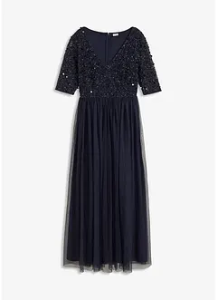 Robe longue avec broderie en sequins, bonprix