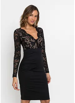 Robe courte à dentelle, bonprix