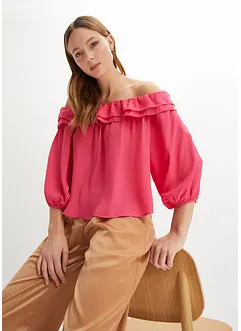 Blouse Carmen en polyester, bonprix