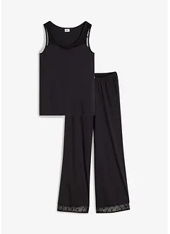 Pyjama à empiècement en dentelle, bonprix