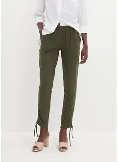 Pantalon en jersey froncé, bonprix