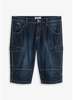 Bermuda long poches cargo en denim léger, coupe loose, bonprix