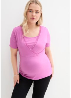 T-shirt de grossesse/d'allaitement avec dentelle, bpc bonprix collection