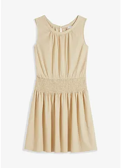 Robe en jersey crêpe avec empiècement smocké, BODYFLIRT
