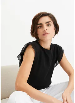 T-shirt avec dentelle, bonprix