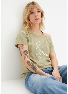 T-shirt en coton avec découpe, RAINBOW