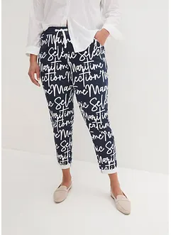 Pantalon imprimé à taille extensible, bonprix