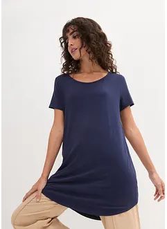 T-shirt long en viscose, manches courtes, bonprix