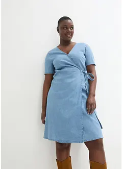 Robe en jean, effet portefeuille, bonprix