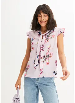 Blouse sans manches avec col lavallière, bonprix