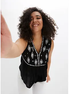 Blouse sans manches en viscose fluide, bonprix