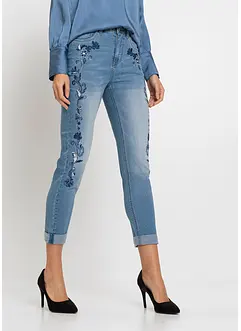 Jean slim taille mi-haute, court, bonprix