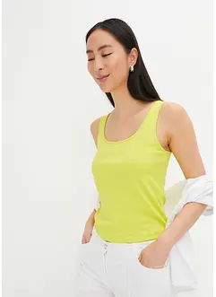 Top côtelé 100% coton, bonprix