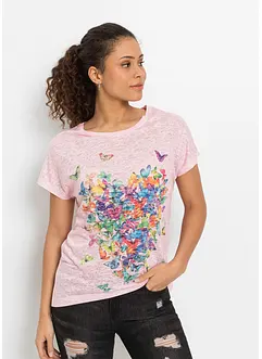 T-shirt à imprimé papillon, bonprix