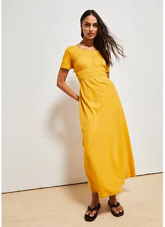 Robe longue avec smocks, bonprix
