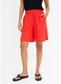 Short en lin mélangé avec taille élastiquée, bonprix