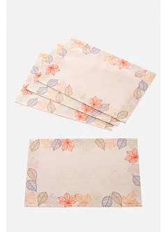 Lot de 4 sets de table avec imprimé feuille, bonprix