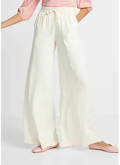 Pantalon large et fluide à taille élastiquée, bonprix
