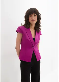Blazer à manches courtes en satin de coton, bonprix