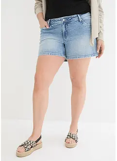 Short en jean, taille moyenne, extensible, bonprix