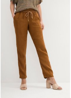 Pantalon taille élastique 100 % lin, bonprix PREMIUM