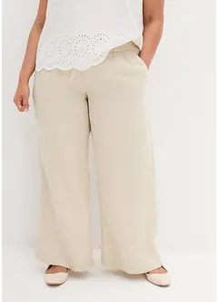 Pantalon palazzo 100 % lin, bonprix