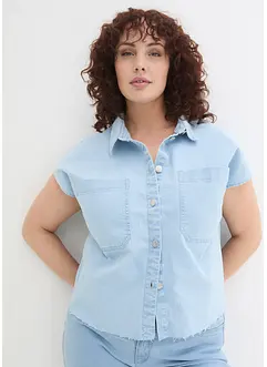 Chemisier en jean court et boxy, bonprix