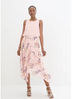 Robe en crêpe avec dentelle fine, bonprix