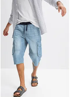 Bermuda long en jean, Loose Fit, bonprix