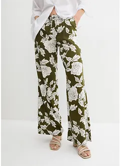 Pantalon palazzo imprimé en viscose, bonprix