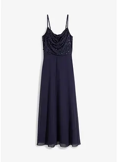 Robe à fines bretelles et haut à sequins brodés, bonprix