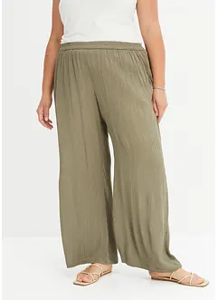 Pantalon palazzo en viscose douce, bonprix