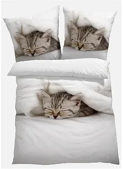 Parure de lit réversible avec chat, bonprix