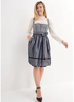 Dirndl avec jacquard et tablier (ens. 2 pces), bonprix