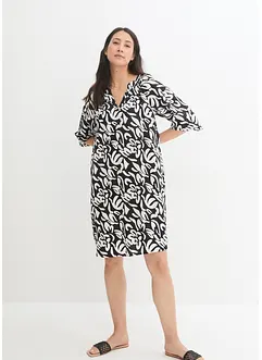 Robe-tunique en tissu texturé, longueur genou, bonprix